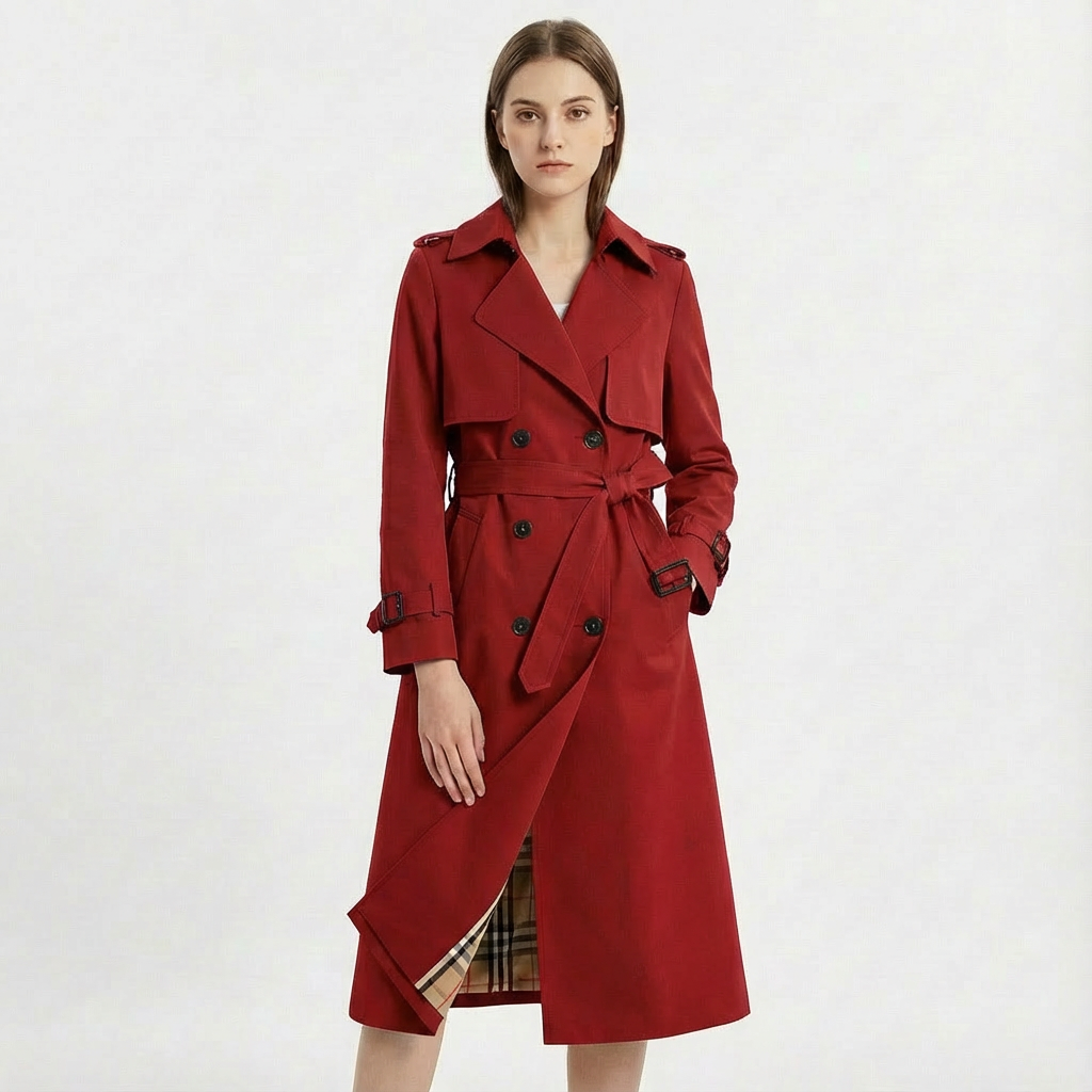 Phoebe | Women's Belted Double-Breasted Trench Coat
