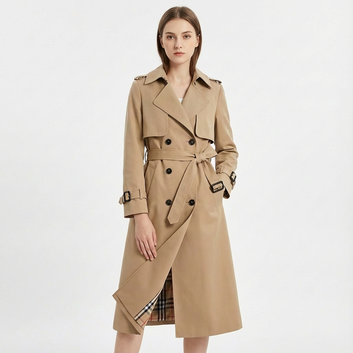 Phoebe | Women's Belted Double-Breasted Trench Coat