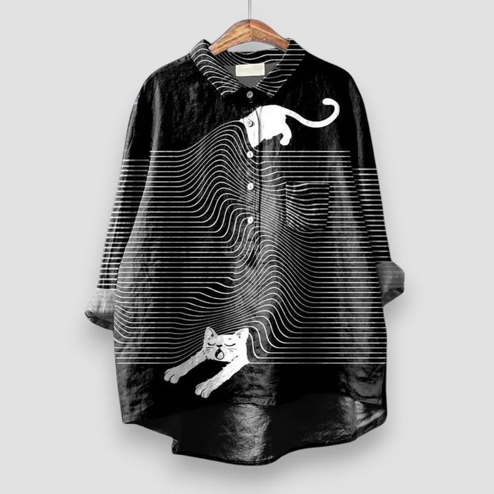 Pippa | Women's Cotton Novelty Animal Print Oversized Shirt