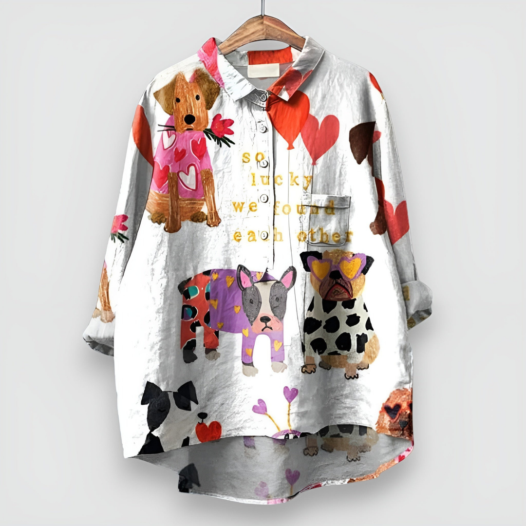 Pippa | Women's Cotton Novelty Animal Print Oversized Shirt