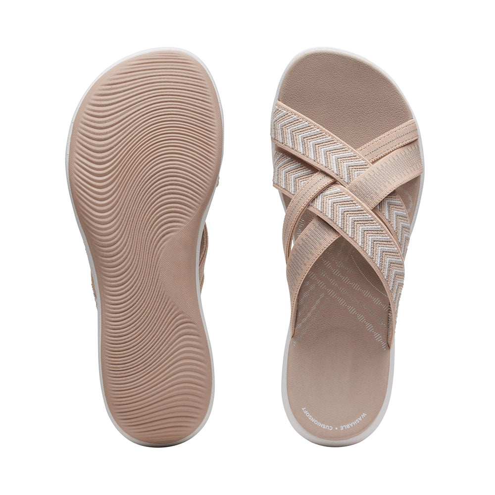 Priya | Women's Arch-Support Crossover Strap Wedge Slides