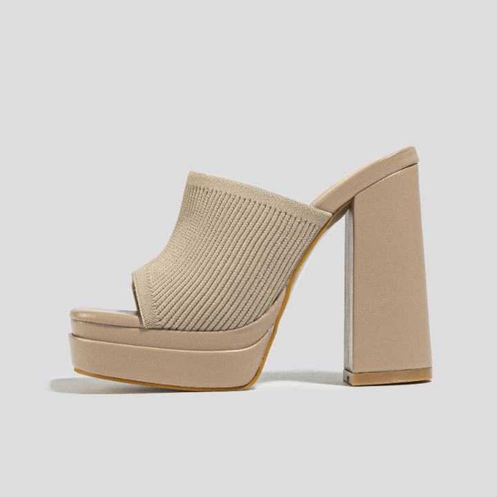 Rafferty | Women's Knit Block Heel Platform Mules