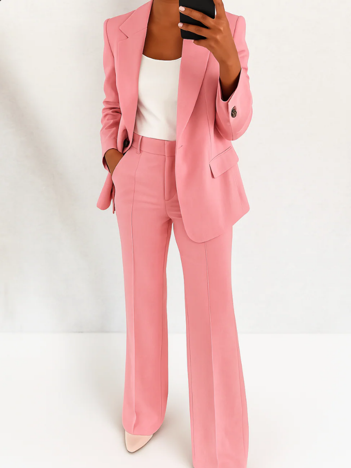 Reina | Women's Stretch Tailored Single-Button Blazer & Trouser Set