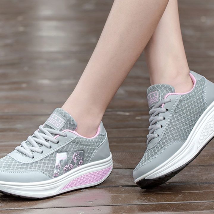 Remi | Women's Breathable Lace-up  Platform Sneakers