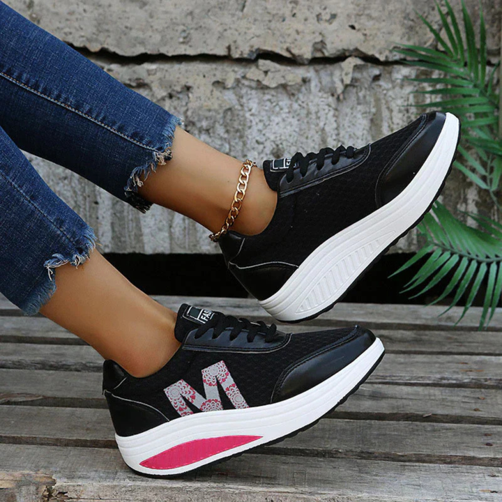 Remi | Women's Breathable Lace-up  Platform Sneakers