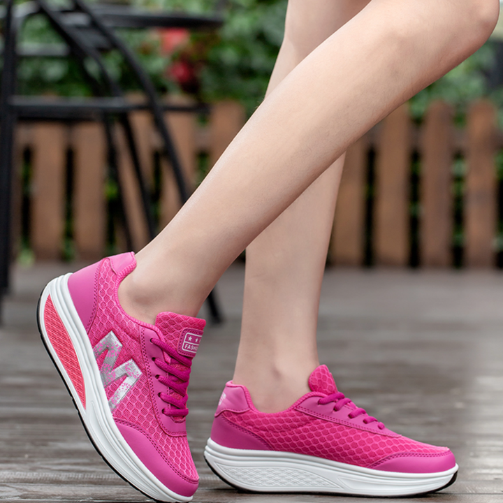Remi | Women's Breathable Lace-up  Platform Sneakers