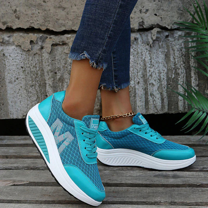 Remi | Women's Breathable Lace-up  Platform Sneakers
