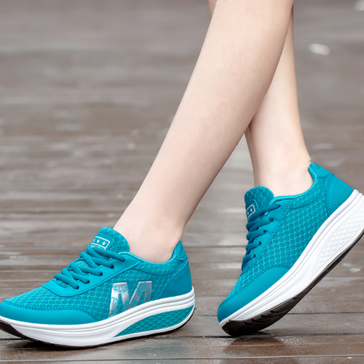 Remi | Women's Breathable Lace-up  Platform Sneakers