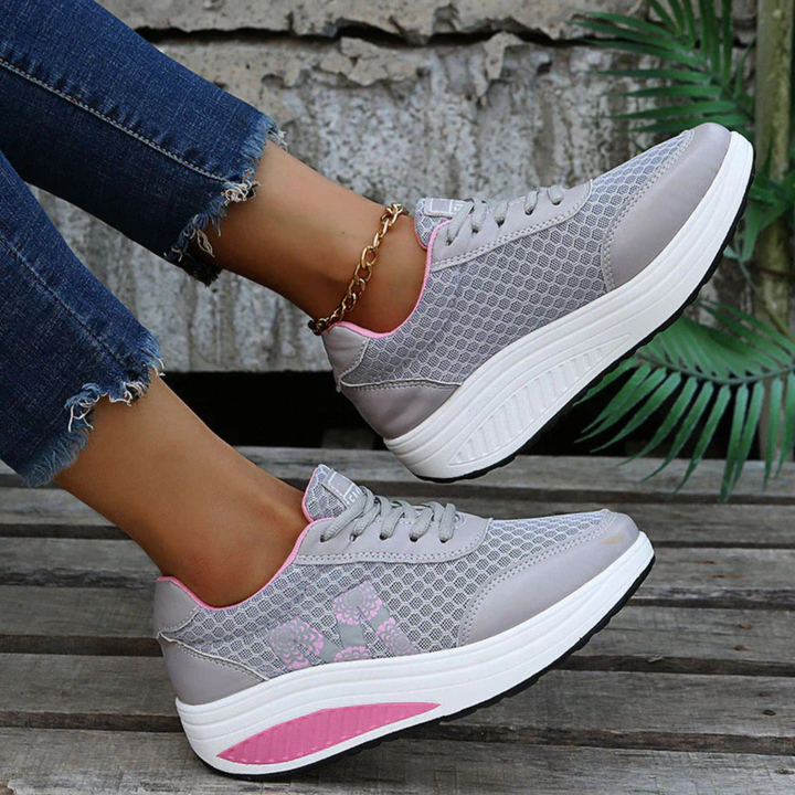 Remi | Women's Breathable Lace-up  Platform Sneakers