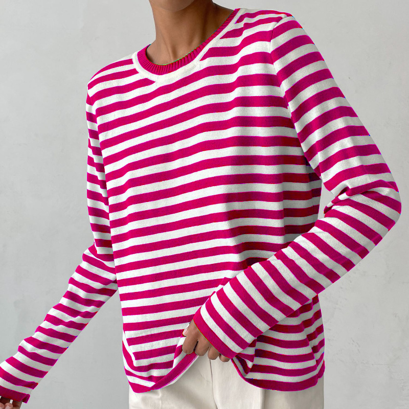 Remi | Women's Cotton Stripe Oversized Long Sleeve Tee