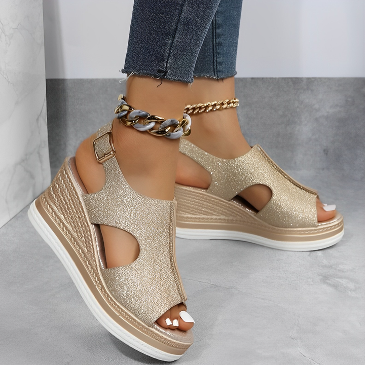 Reva | Women's Non-Slip Wedge Platform Peep Toe Sandals