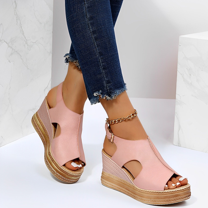 Reva | Women's Non-Slip Wedge Platform Peep Toe Sandals