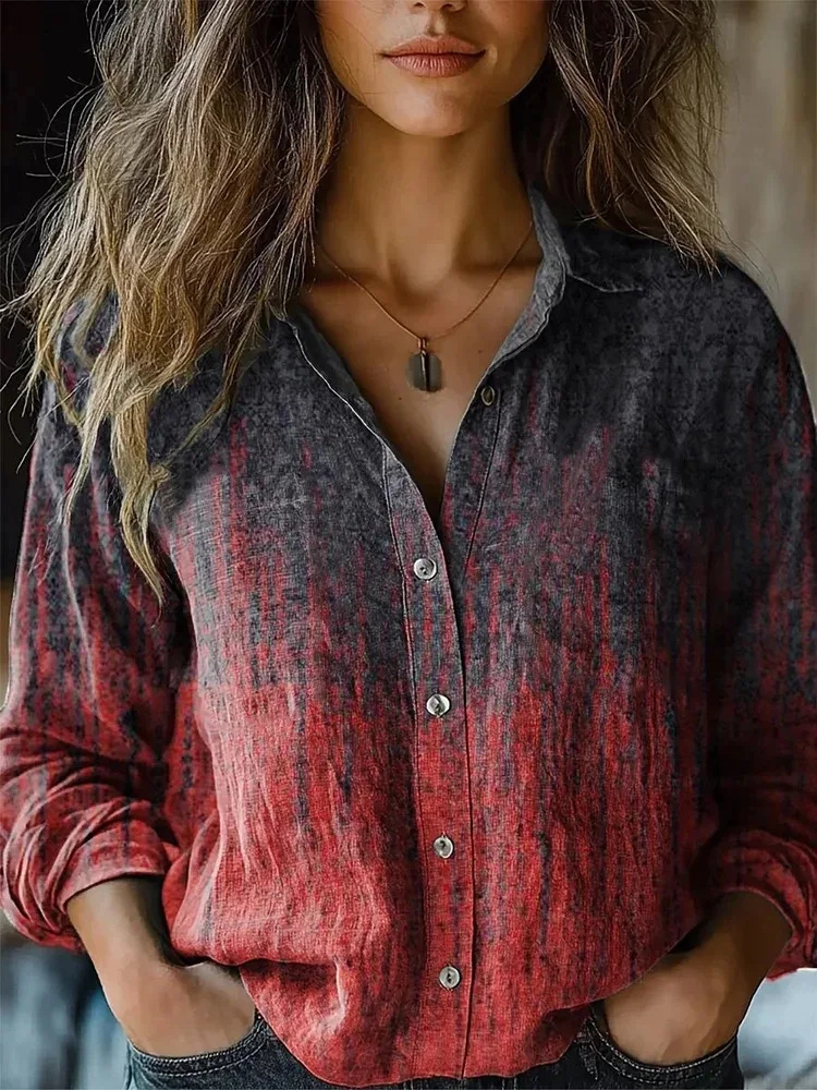 Roslyn | Women's Cotton Printed Button-Down Shirt