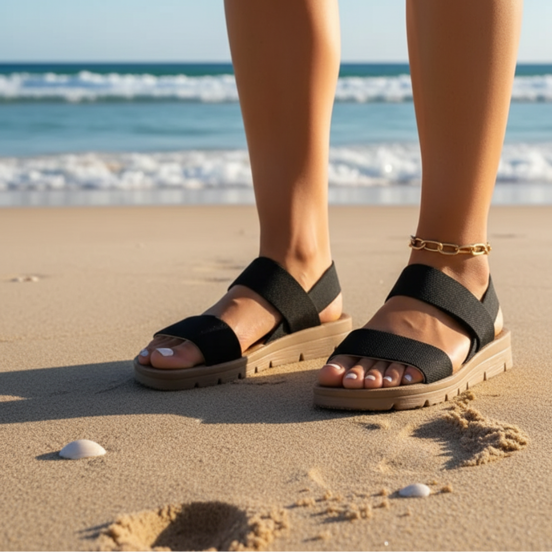 Rowan | Women's Arch-Support Elastic Strap Flatform Sandals