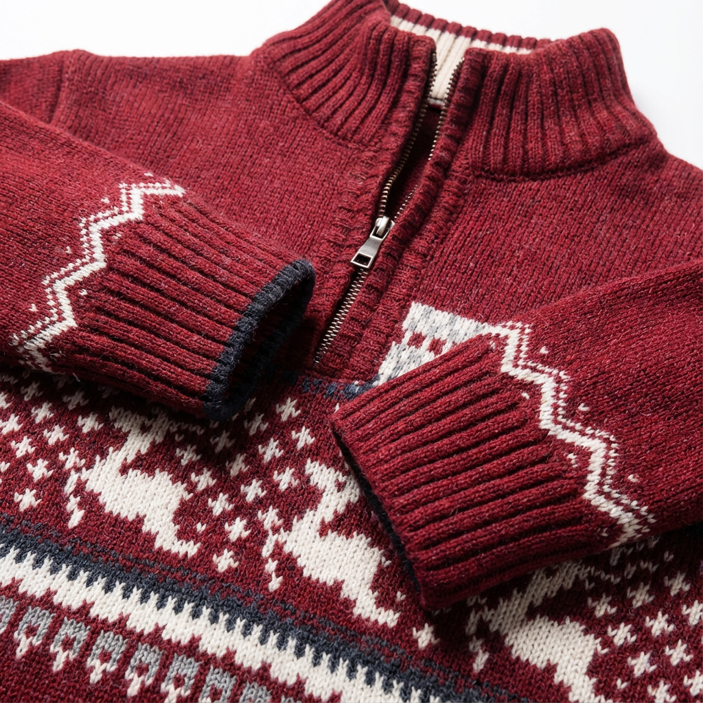 Roy | Men's Half-Zip Fair Isle Sweater