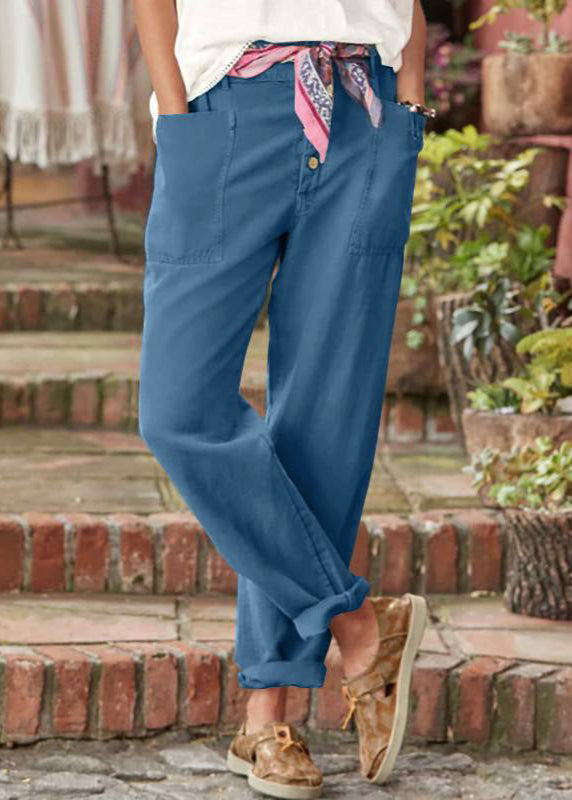 Sage | Women's Cotton Button-Fly Relaxed Tapered Pants