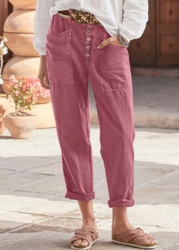 Sage | Women's Cotton Button-Fly Relaxed Tapered Pants