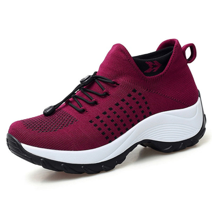 Sanne | Women's Breathable Mesh Platform Lace-Up Sneakers