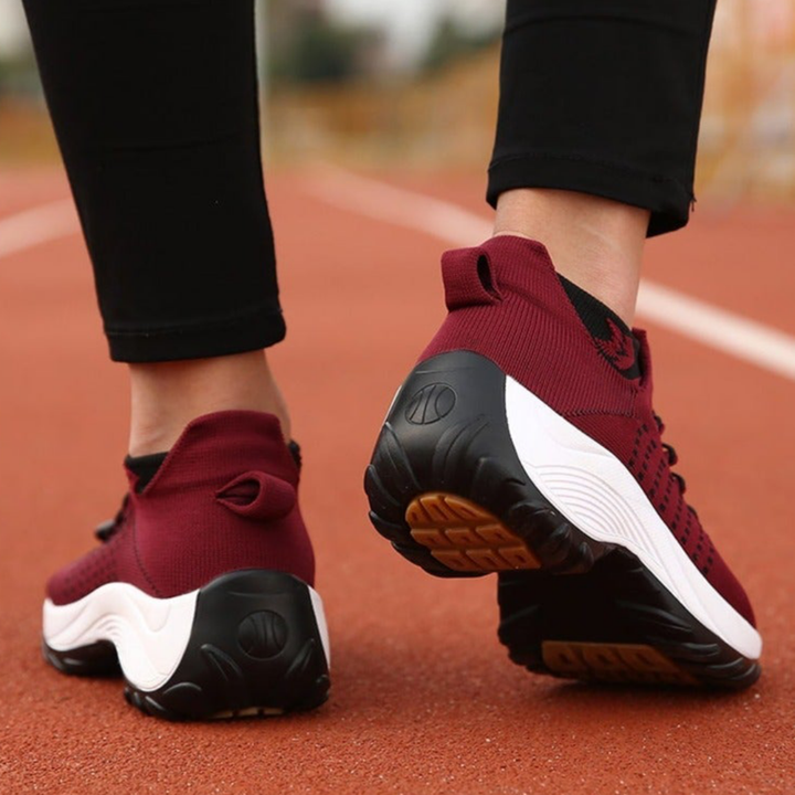 Sanne | Women's Breathable Mesh Platform Lace-Up Sneakers