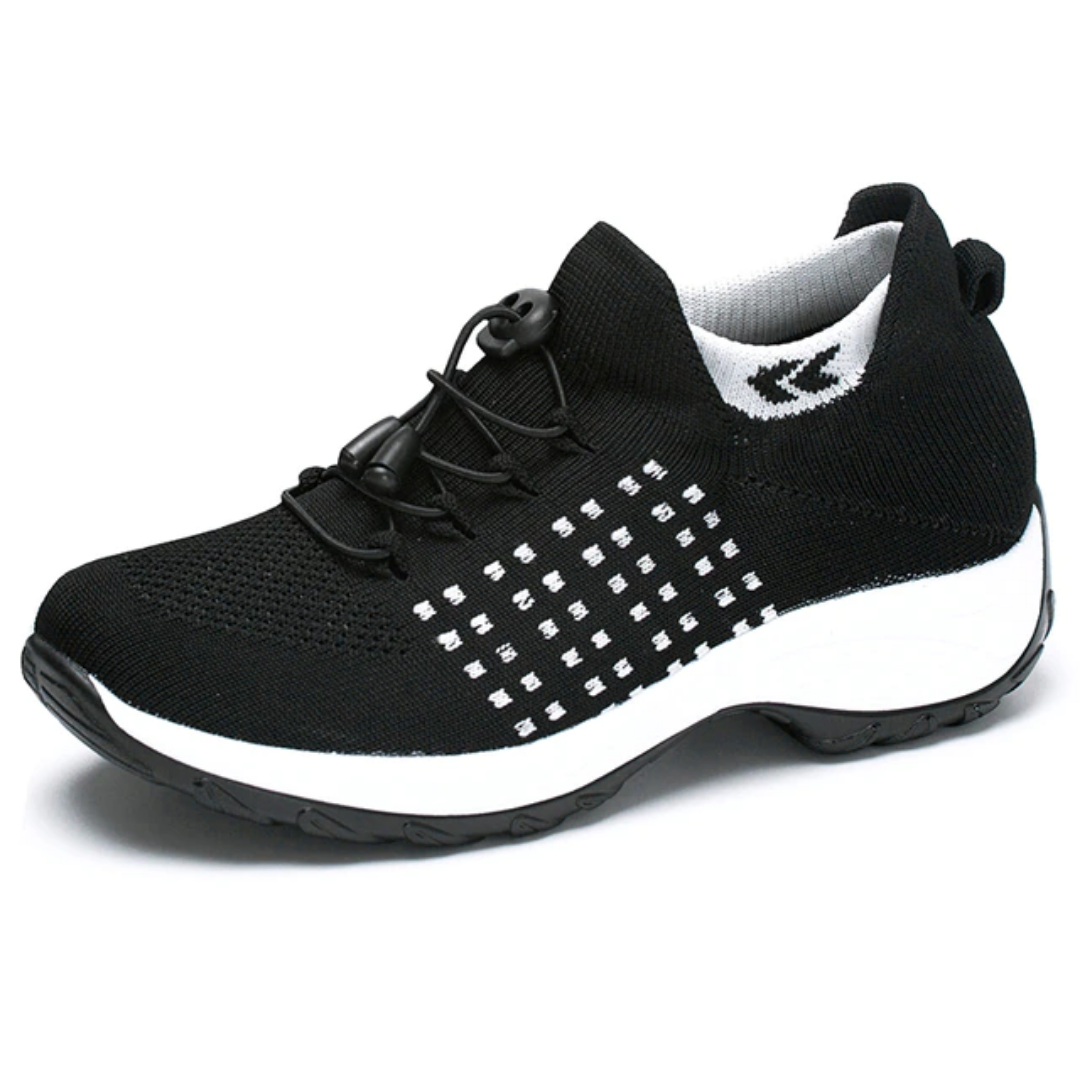 Sanne | Women's Breathable Mesh Platform Lace-Up Sneakers