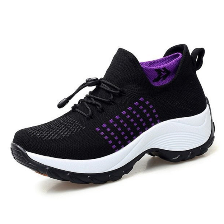 Sanne | Women's Breathable Mesh Platform Lace-Up Sneakers