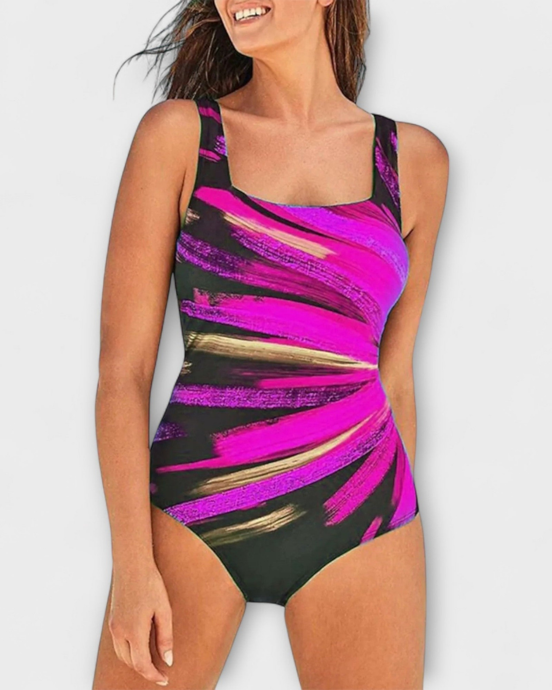 Sanne | Women's Quick-Dry Square Neck One-Piece Swimsuit