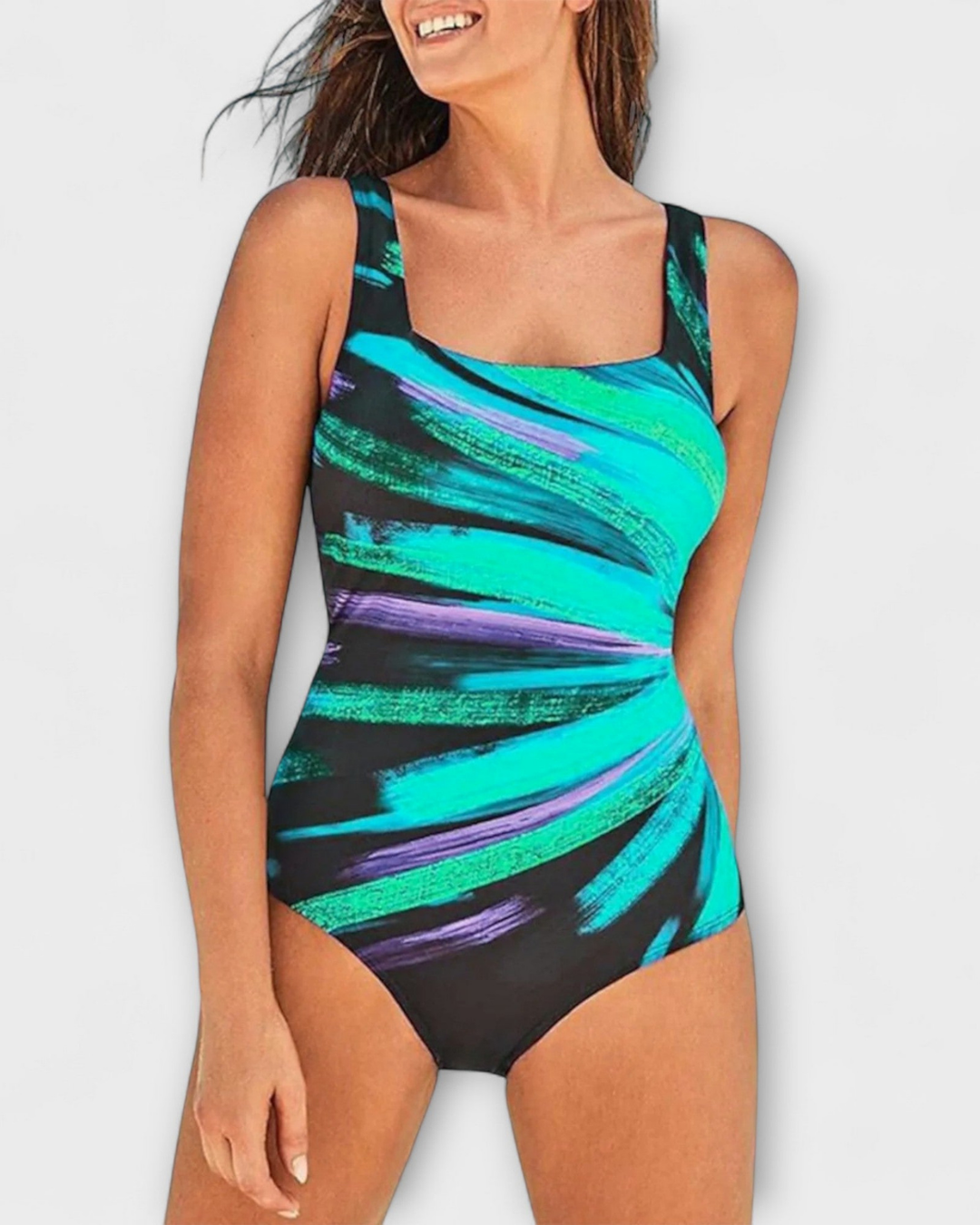Sanne | Women's Quick-Dry Square Neck One-Piece Swimsuit