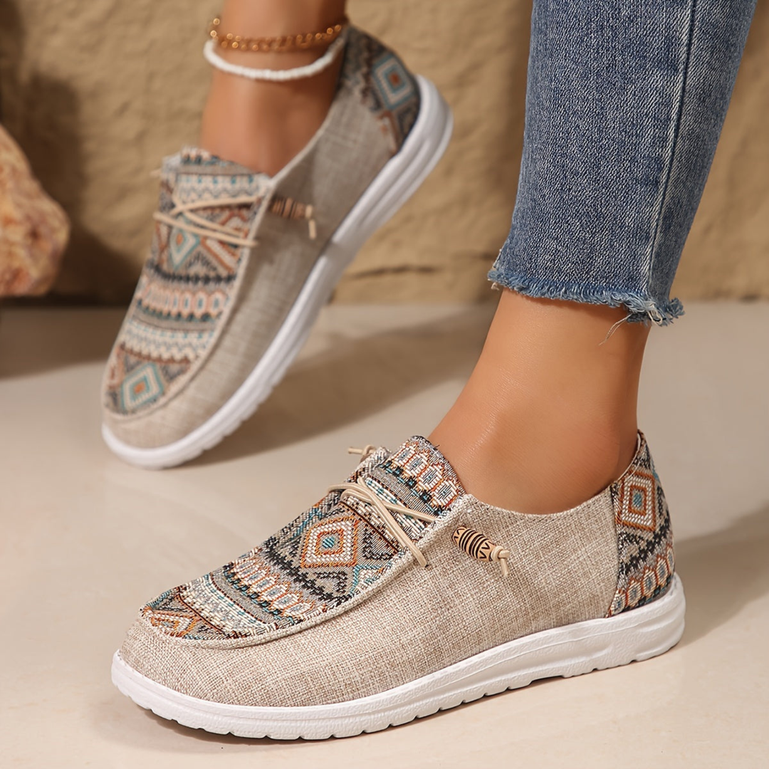 Sedona | Women's Canvas Aztec Print Slip-On Sneakers Casual