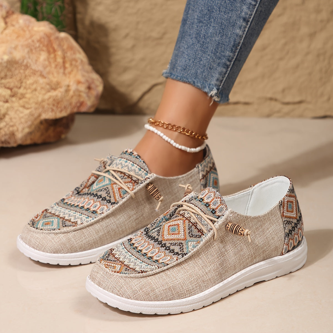 Sedona | Women's Canvas Aztec Print Slip-On Sneakers Casual