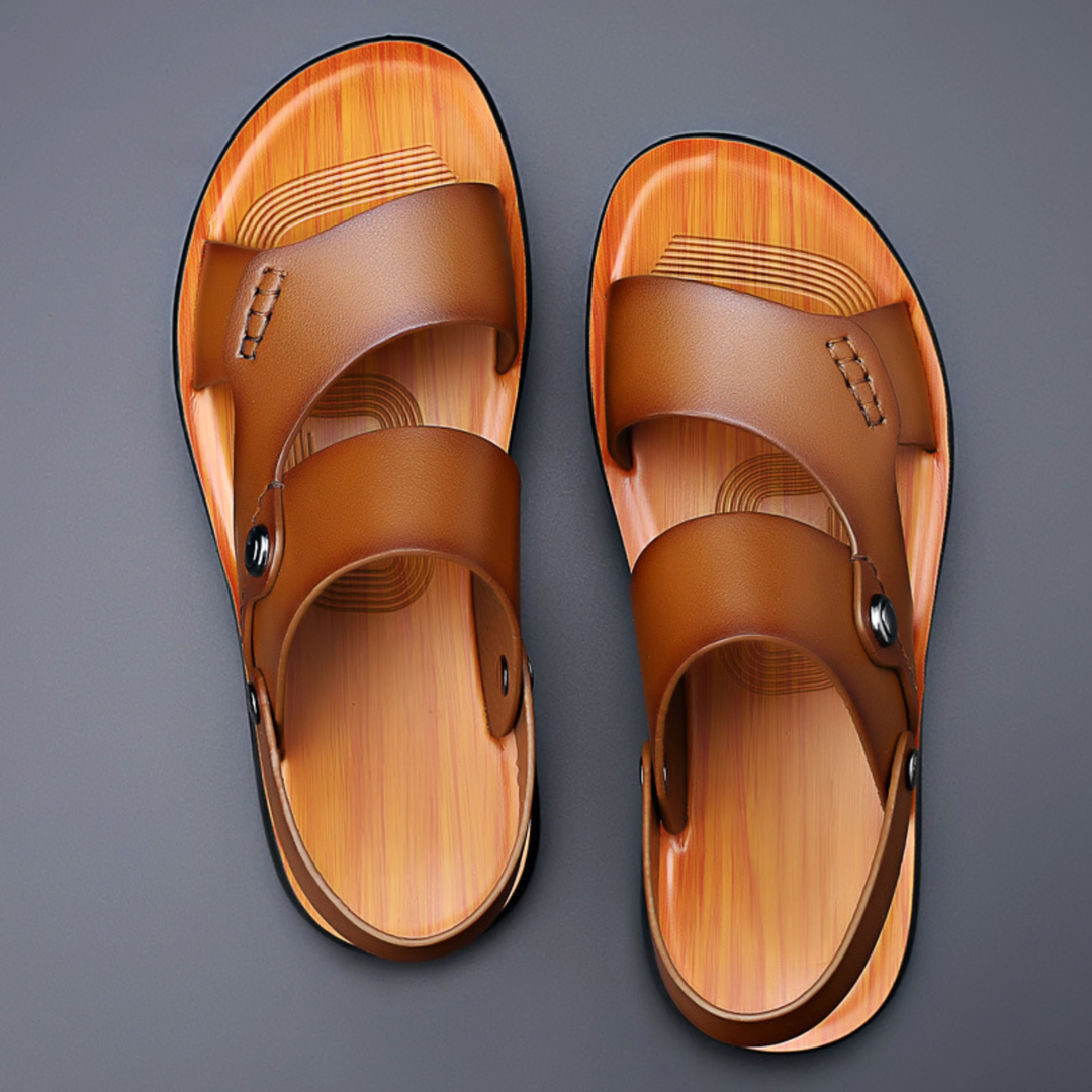 Seren | Women's Leather Open-Toe Slingback Sandals