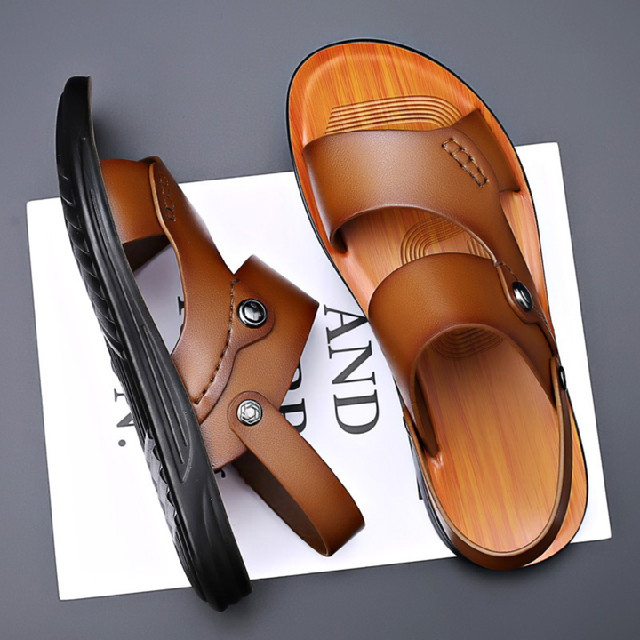 Seren | Women's Leather Open-Toe Slingback Sandals