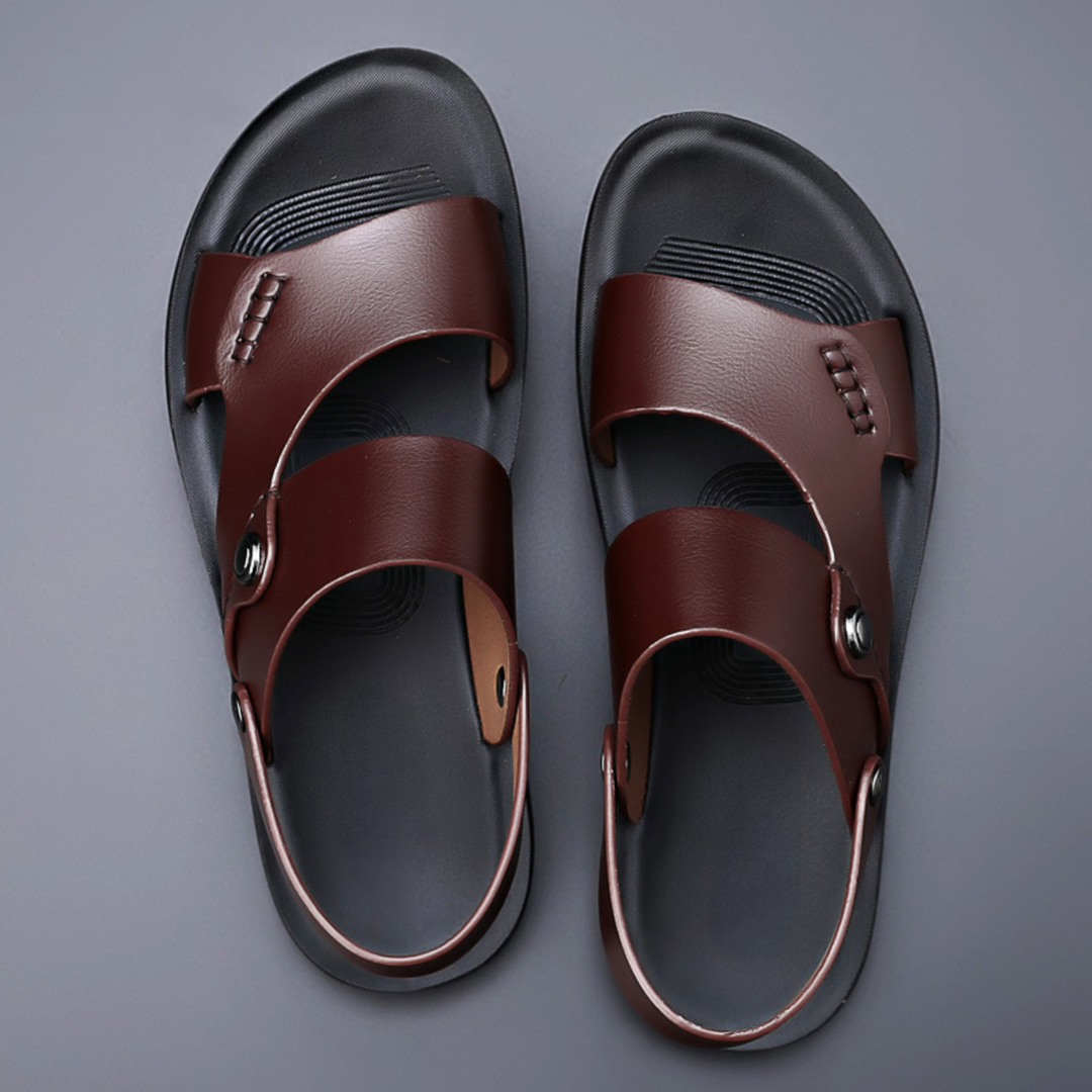 Seren | Women's Leather Open-Toe Slingback Sandals