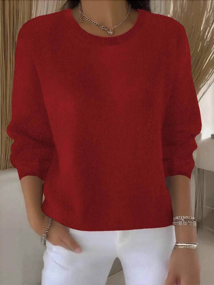 Sienna | Women's Cotton-Blend Crew Neck Knit Jumper