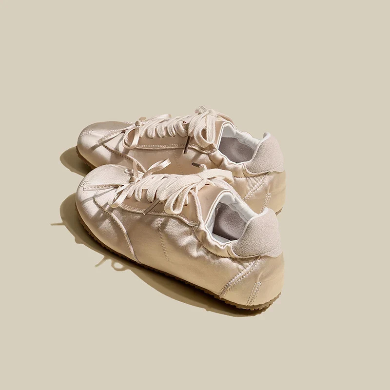 Sienna | Women's Satin Floral Lace-Up Sneakers