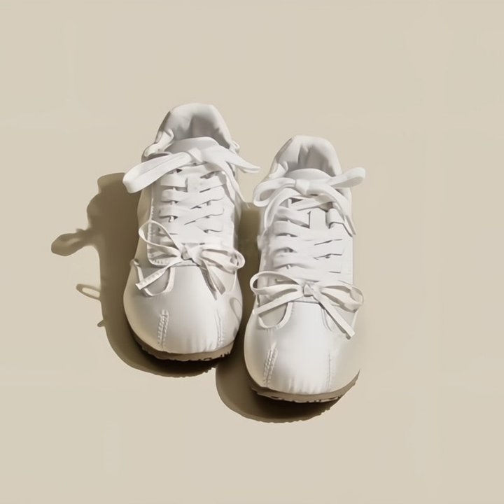 Sienna | Women's Satin Floral Lace-Up Sneakers