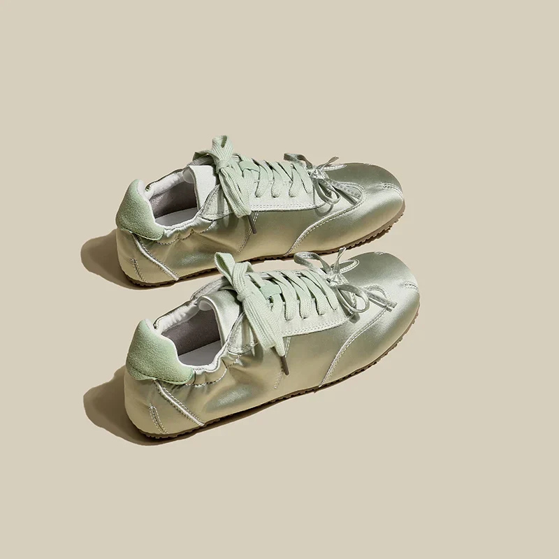 Sienna | Women's Satin Floral Lace-Up Sneakers