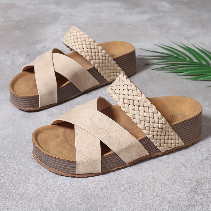 Nina's Casual Edge | Braided Platform Sandals