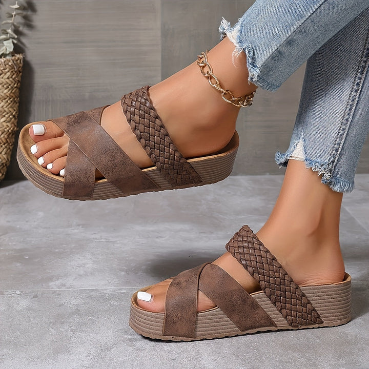 Nina's Casual Edge | Braided Platform Sandals