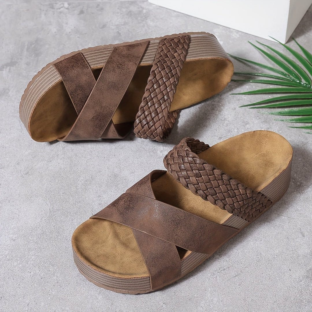Nina's Casual Edge | Braided Platform Sandals