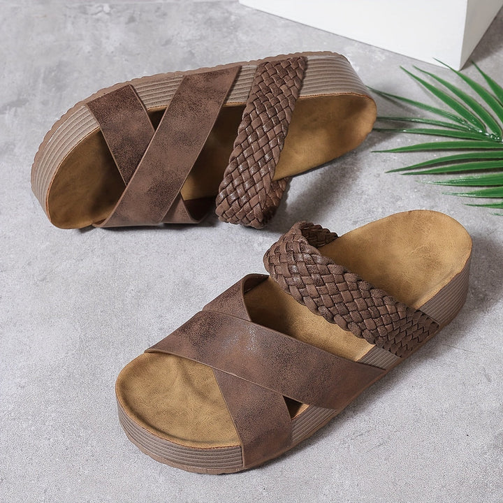 Nina's Casual Edge | Braided Platform Sandals