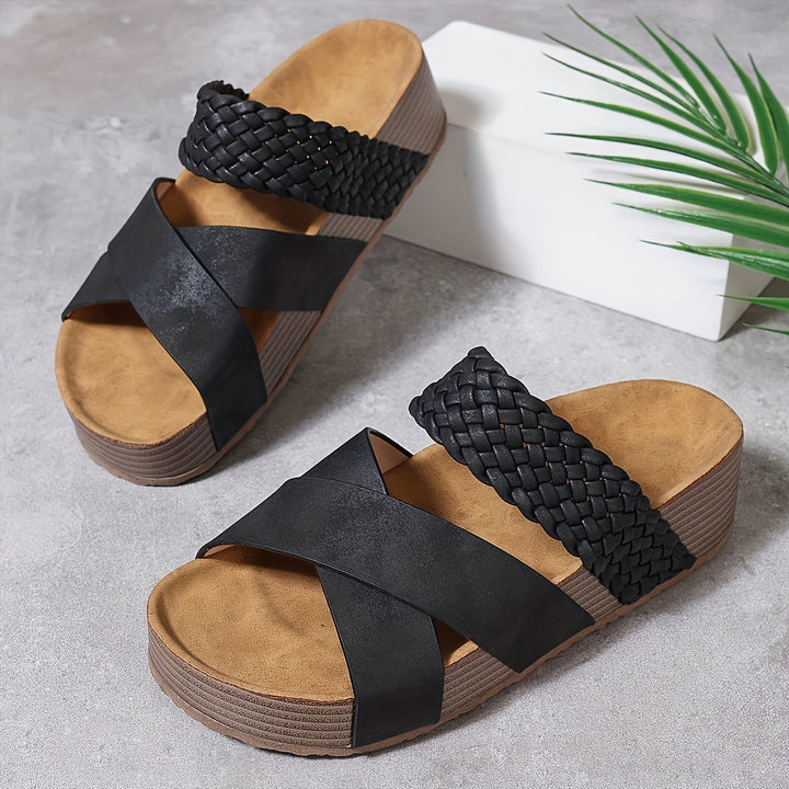Nina's Casual Edge | Braided Platform Sandals