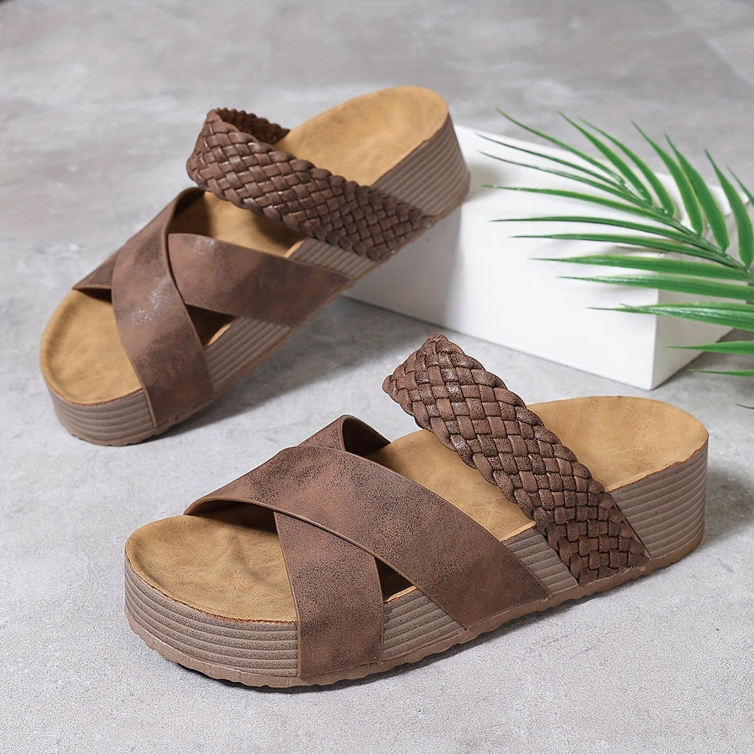 Nina's Casual Edge | Braided Platform Sandals