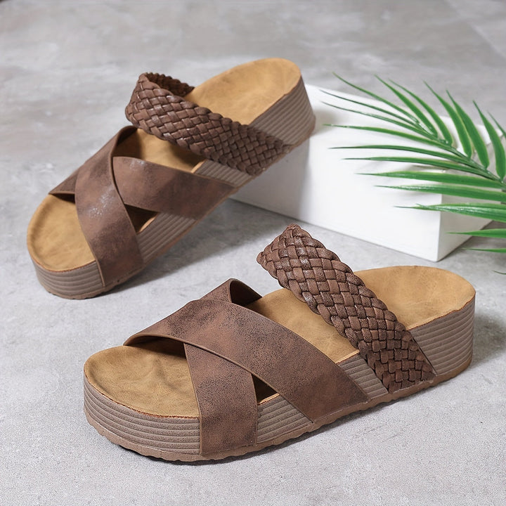Nina's Casual Edge | Braided Platform Sandals