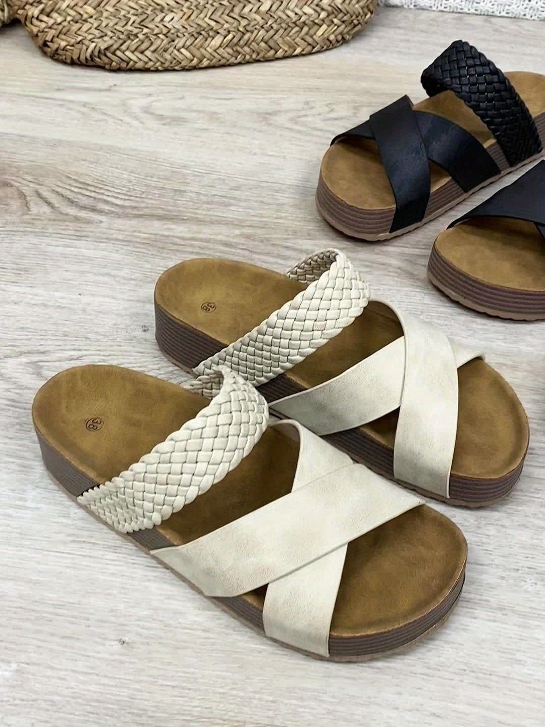 Nina's Casual Edge | Braided Platform Sandals