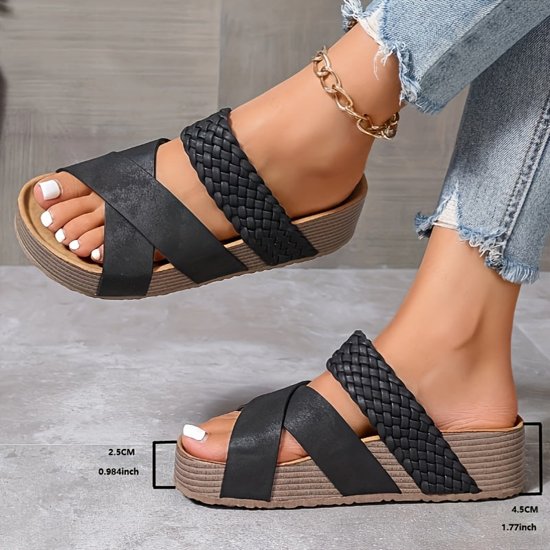 Nina's Casual Edge | Braided Platform Sandals