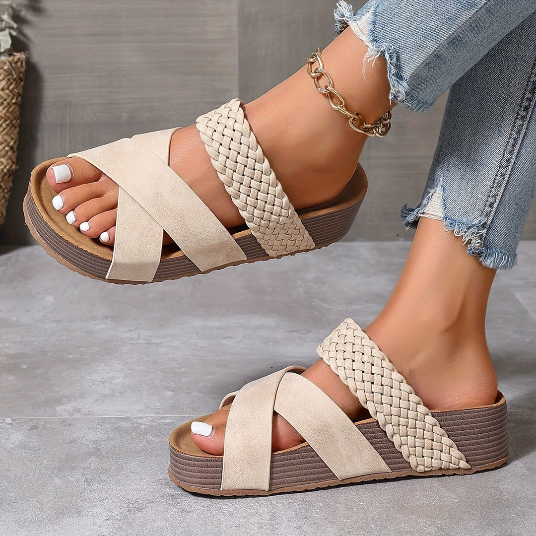 Nina's Casual Edge | Braided Platform Sandals