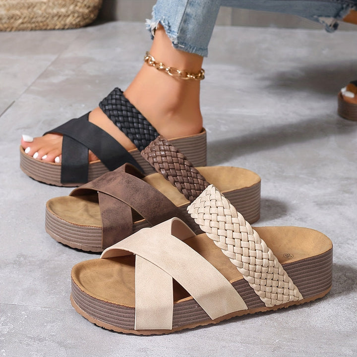 Nina's Casual Edge | Braided Platform Sandals