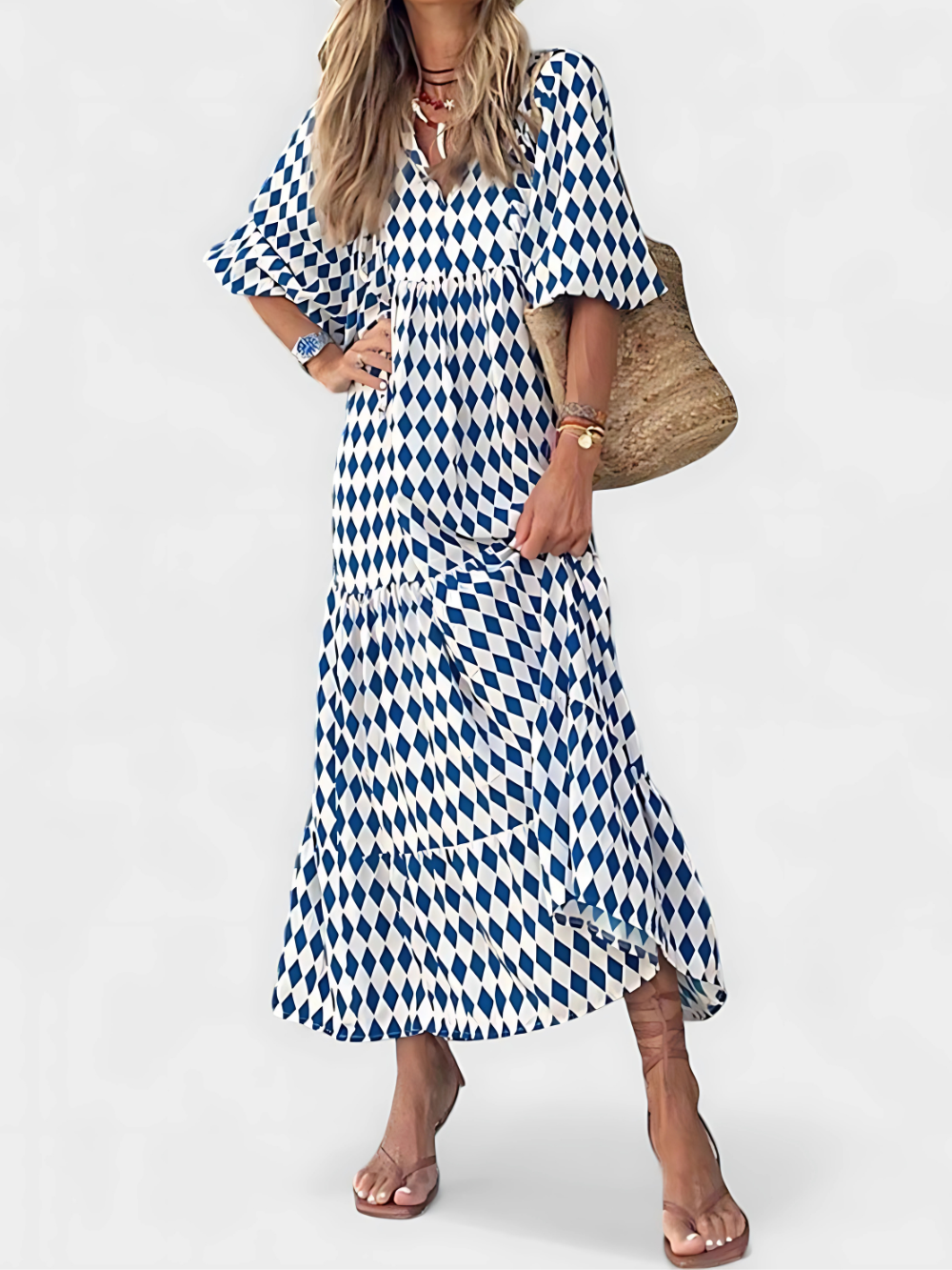 Nora's Carefree Days | Relaxed Polka Dot Midi Dress