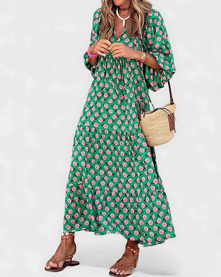 Nora's Carefree Days | Relaxed Polka Dot Midi Dress