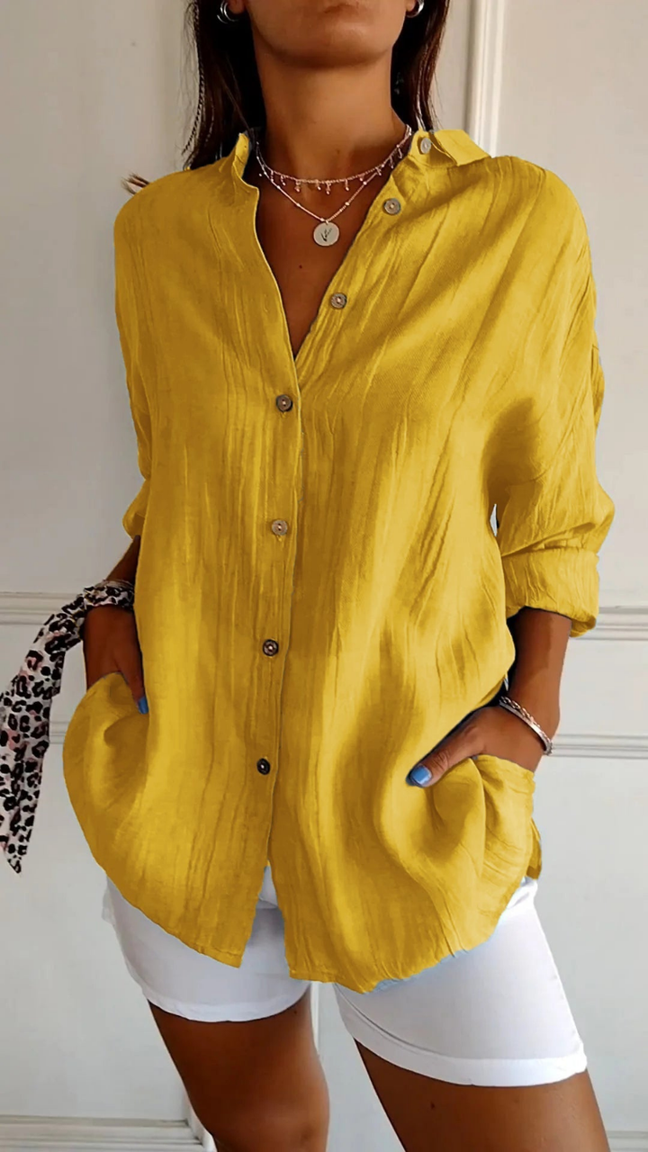 Sutton | Women's Cotton Gauze Oversized Button-Down Shirt Casual